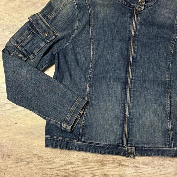 EUC Vintage 90s Y2K era Old Navy Denim Cargo Utility Jean Jacket - Picture 2 of 8